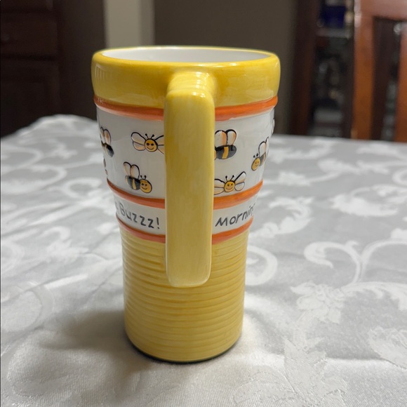 RARE , like new, “Morning Buzz” 12oz ceramic travel mug. - Picture 2 of 8